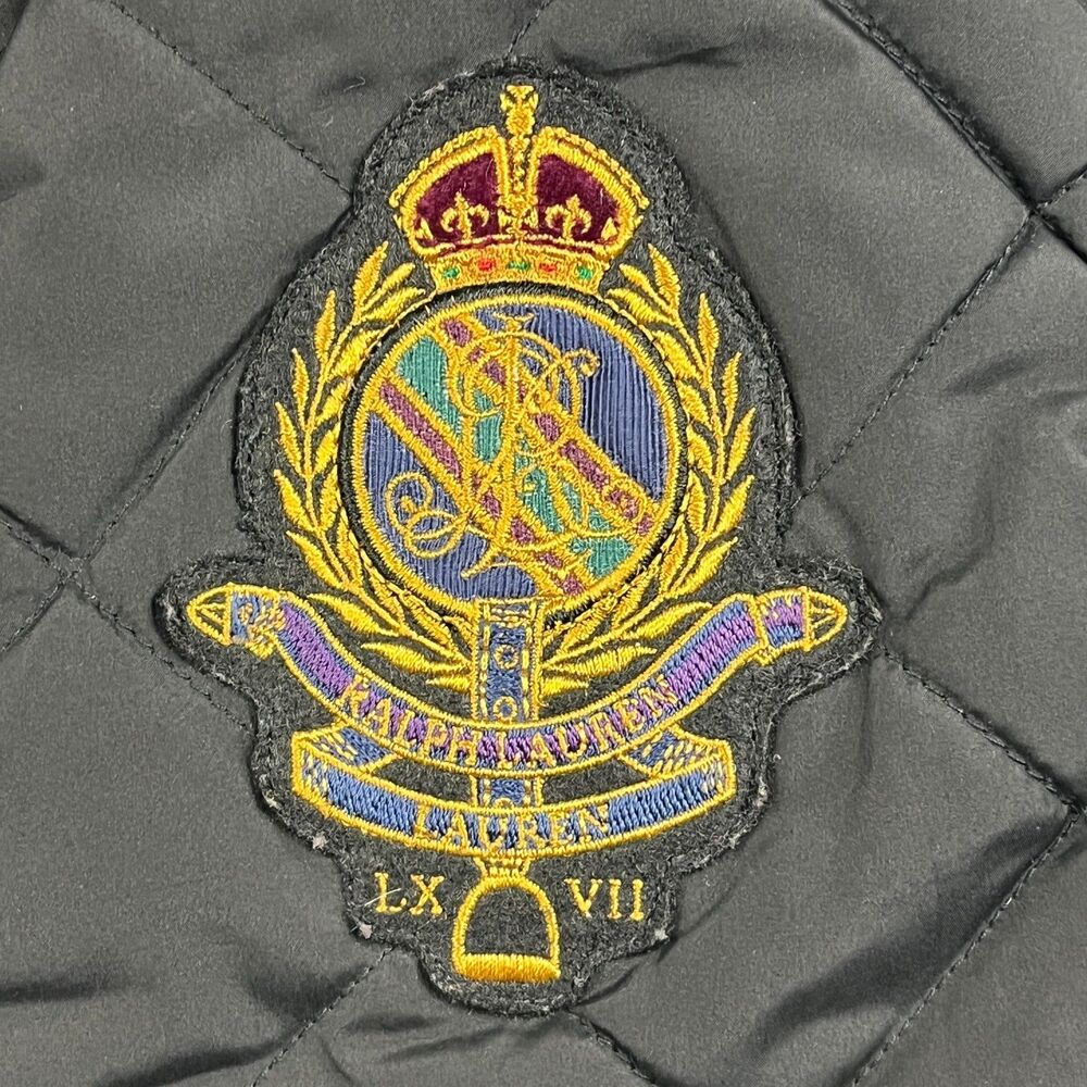 Ralph Lauren Reversible Quilted Vest Equestrian Crest Emblem Women's Small - Picture 3 of 9